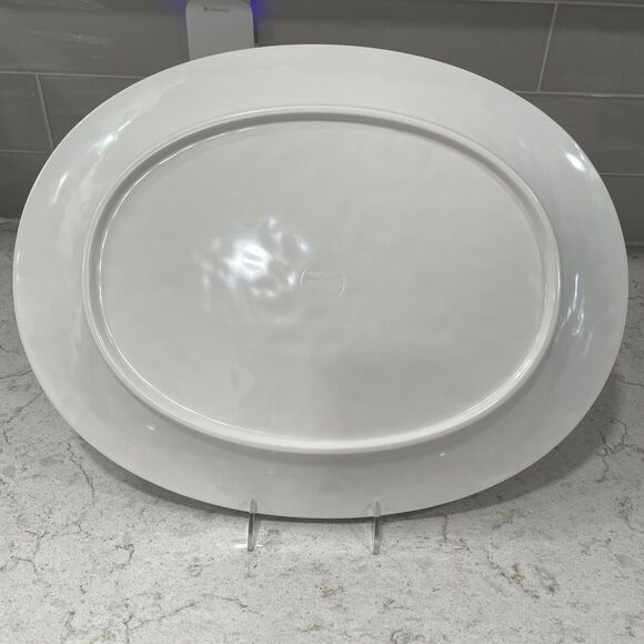 Turkey Platter Rustic Melamine Serving Thanksgiving 18.5 x 14.25” Rachel Ashwell - Picture 5 of 8